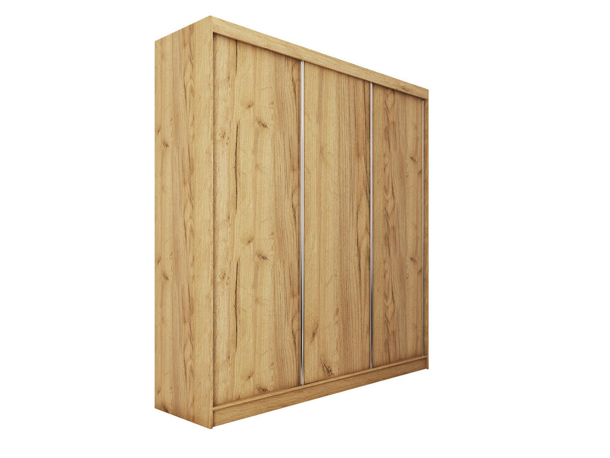 SCHWEBETÜRENSCHRANK SOFIA 180/216/61 cm 3-türig Eiche Artisan - Eiche Artisan, Holzwerkstoff (180/216/61cm) - MASSENO