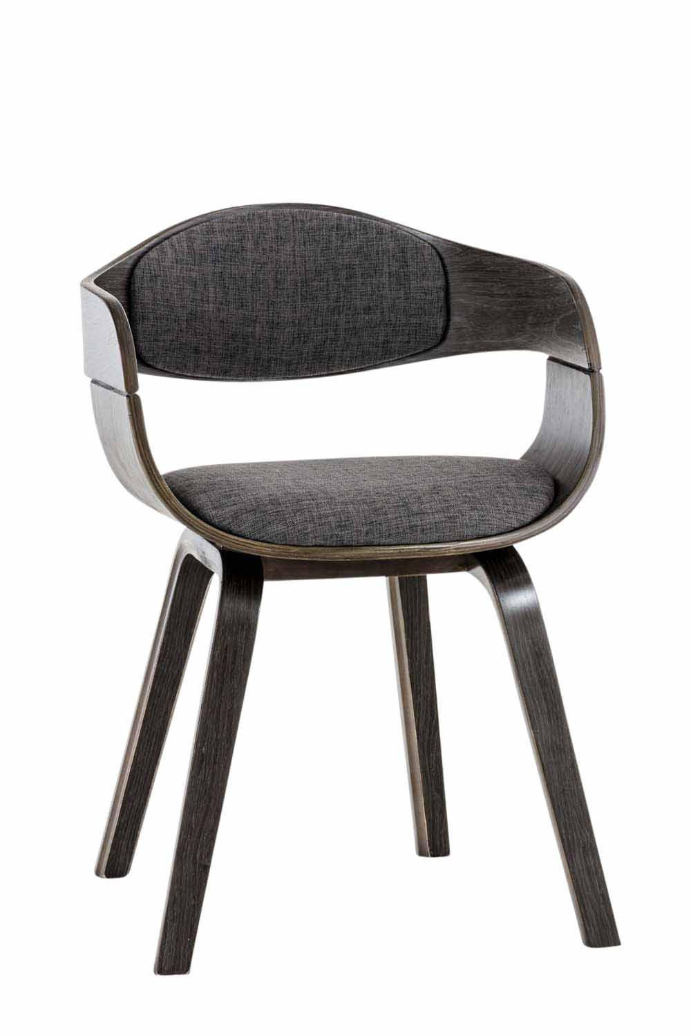 ARMLEHNENSTUHL Stoff Grau/Hellgrau - Hellgrau/Grau, Holz/Textil (49/73/46cm) - CLP