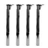 TISCHBEIN rund Grau 4er-Set - Grau, Metall (14/110/6cm) - MCW