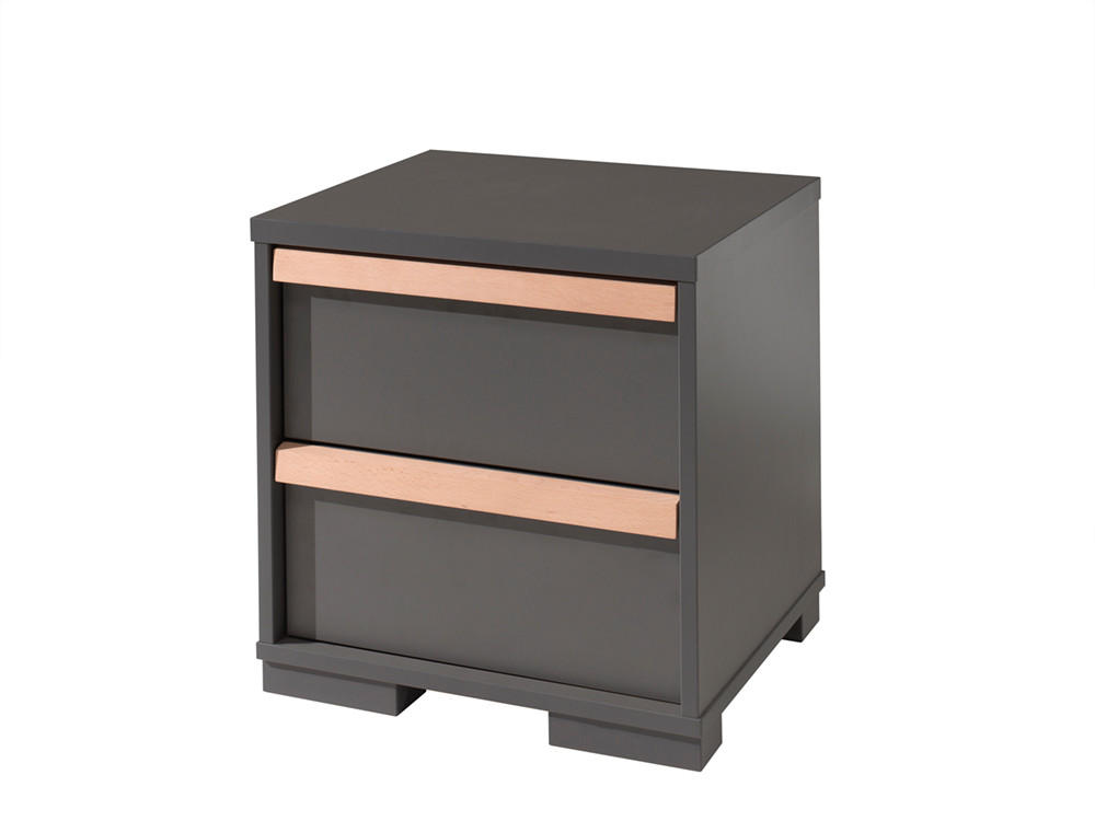 NACHTTISCH LONDON Grau 49x40x49 cm - Grau, Holzwerkstoff (49/49/40cm) - FURNLUX