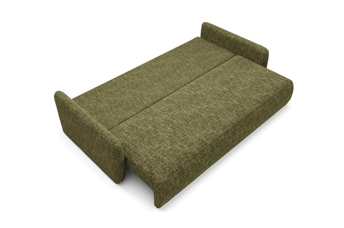 SCHLAFSOFA mit Bettkasten Olivgrün - Schwarz/Olivgrün, Holz/Holzwerkstoff (217/86/102cm) - Furnisell
