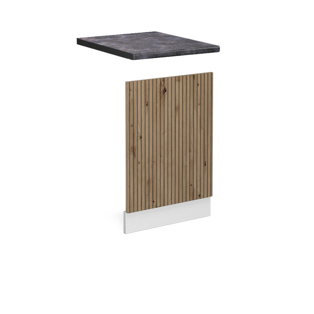FRONTBLENDE R-Line Artisan-Eiche 45 cm, AP Anthrazit - Weiß/Eiche Artisan, Holzwerkstoff (45/57.2/1.6cm) - Vicco
