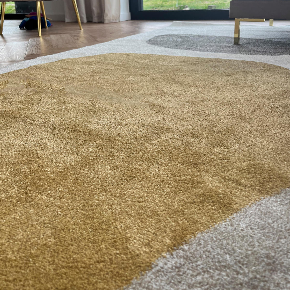 TEPPICH Beige Geometrisch In-Outdoor Pflanzlich Kurzflor Rechteckig 80 x 150 cm - Currygelb/Beige, Textil (80/150cm) - Mazovia