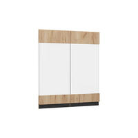 KÜCHENFRONT R-Line Goldkraft Eiche 59.2 x 59 cm Möbelfront für den Hängeglasschrank - Honigeiche, Holzwerkstoff (59.2/59/1.6cm) - Vicco