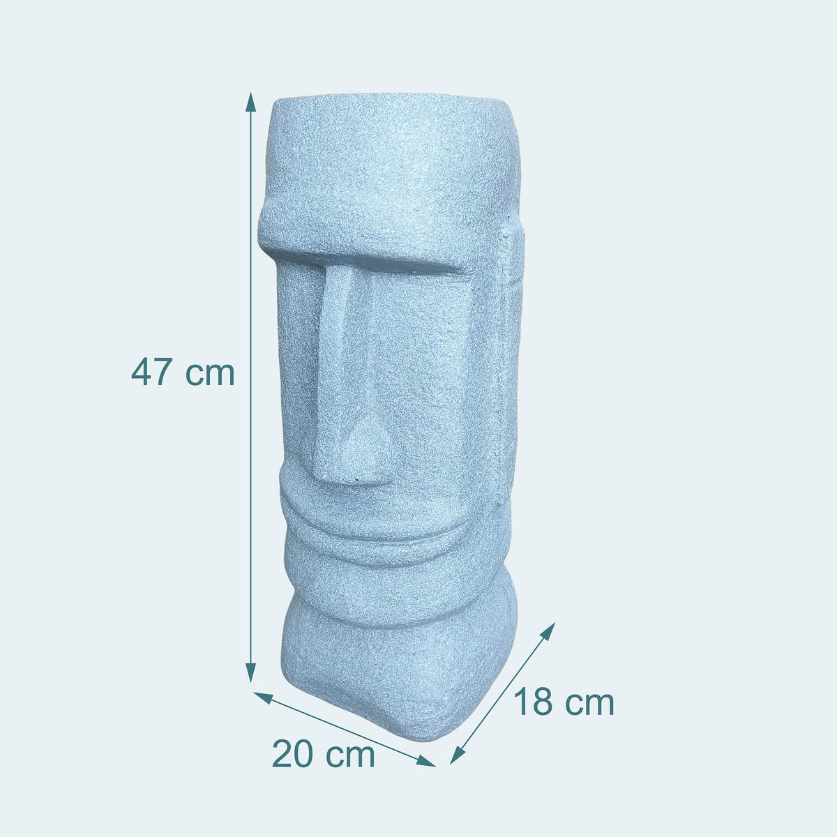 MOAISOCHA - sivá, plast (20/47/18cm) - Relaxdays