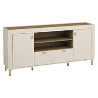 SIDEBOARD Mossa 2D1S MO07 - Kaschmir/Goldfarben, Holzwerkstoff/Kunststoff (177/84/40cm) - MIRJAN24