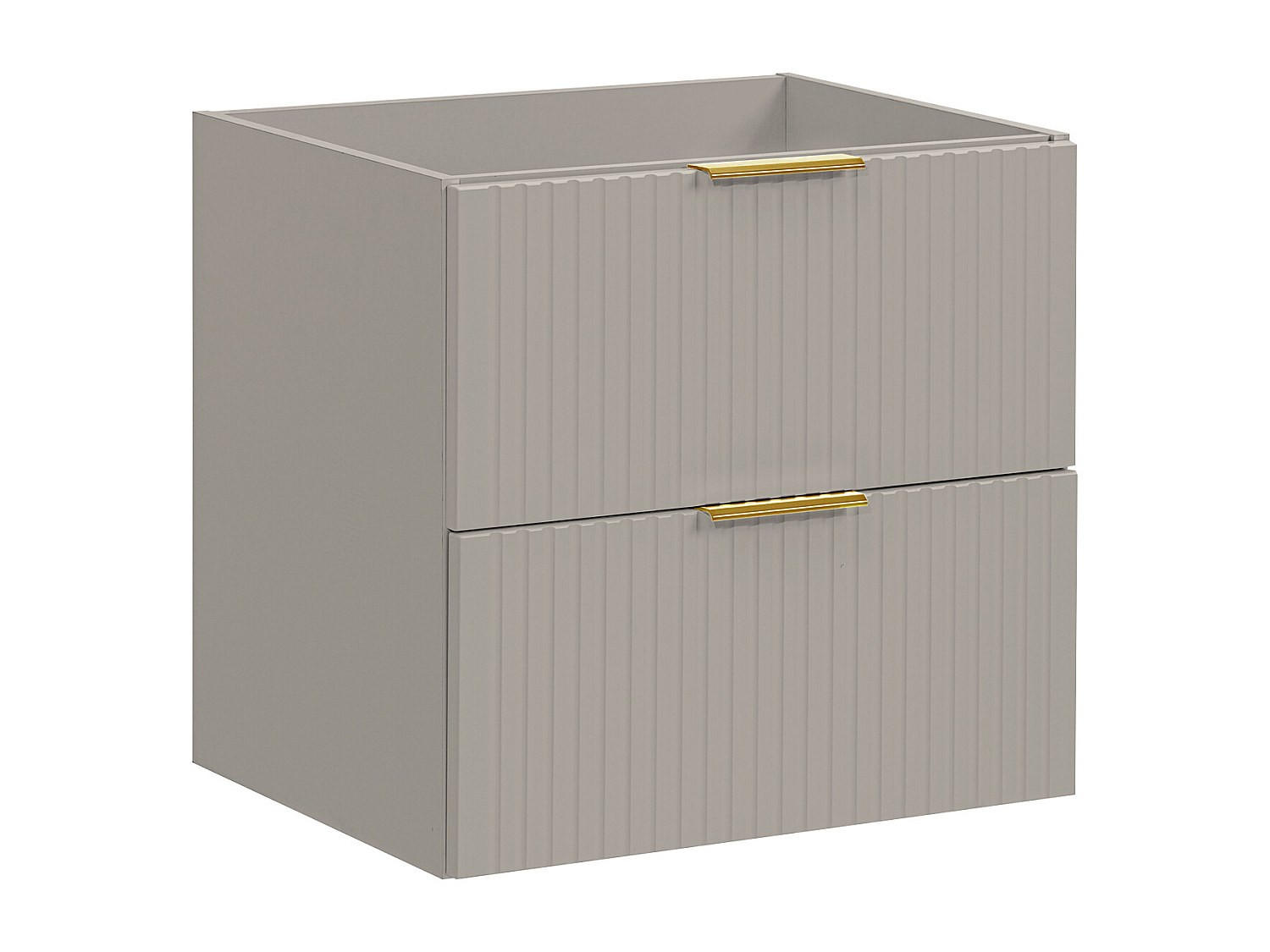 WASCHBECKENUNTERSCHRANK - 60cm x 46cm - MDF - beige - ZEVARA - Beige, Holz (60/57/46cm) - Vente-Unique