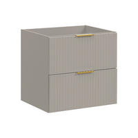 WASCHBECKENUNTERSCHRANK - 60cm x 46cm - MDF - beige - ZEVARA - Beige, Holz (60/57/46cm) - Vente-Unique