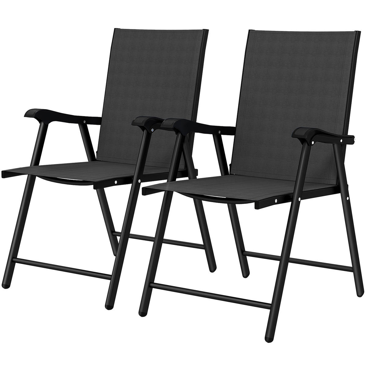 GARTENSTUHL Schwarz 62.0/58.0/97.0cm - Schwarz, Metall (58/97/62cm)