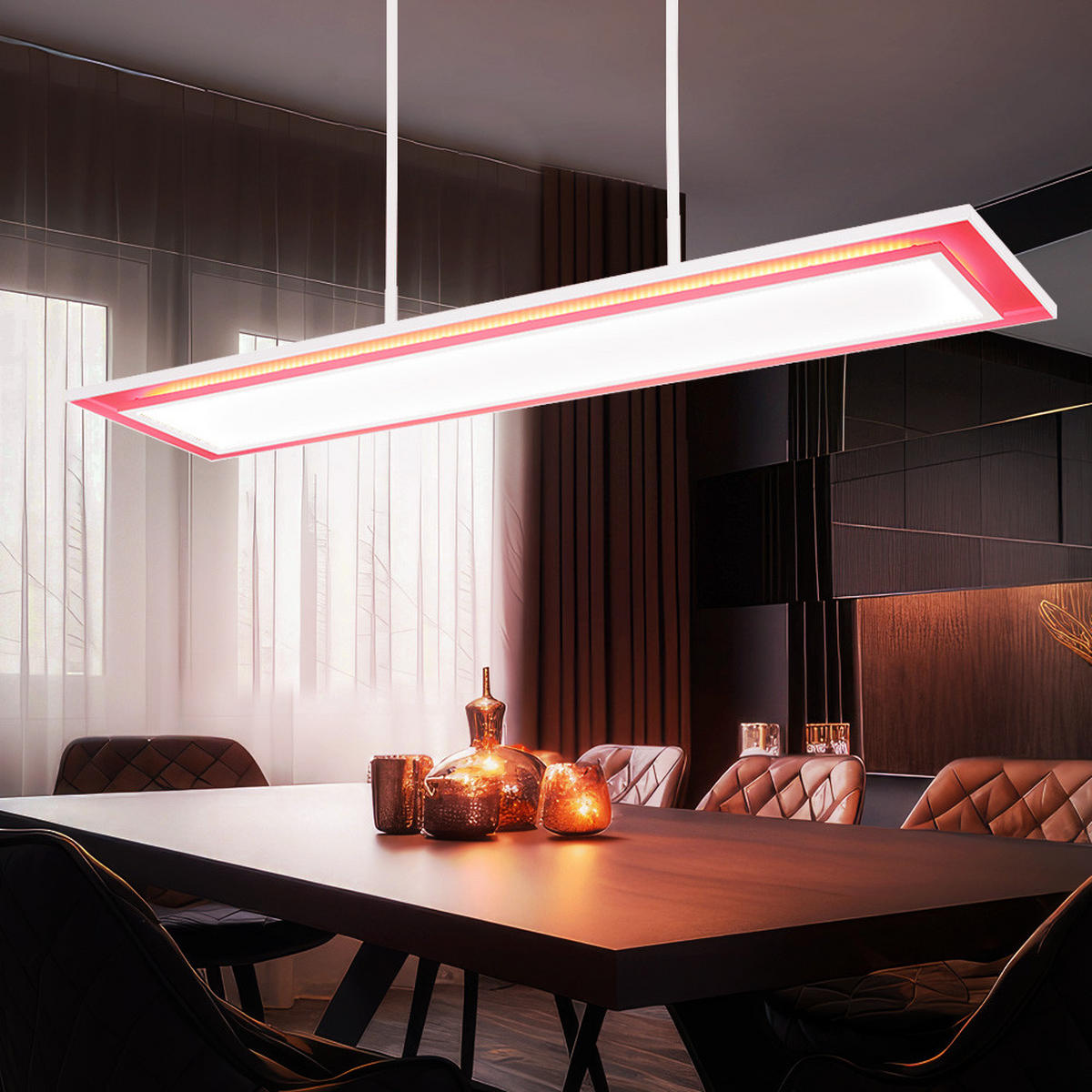 LED HÄNGLEUCHTE Murphy Weiß Metall - Weiß, Metall (52/29/114.5cm) - Globo Lighting