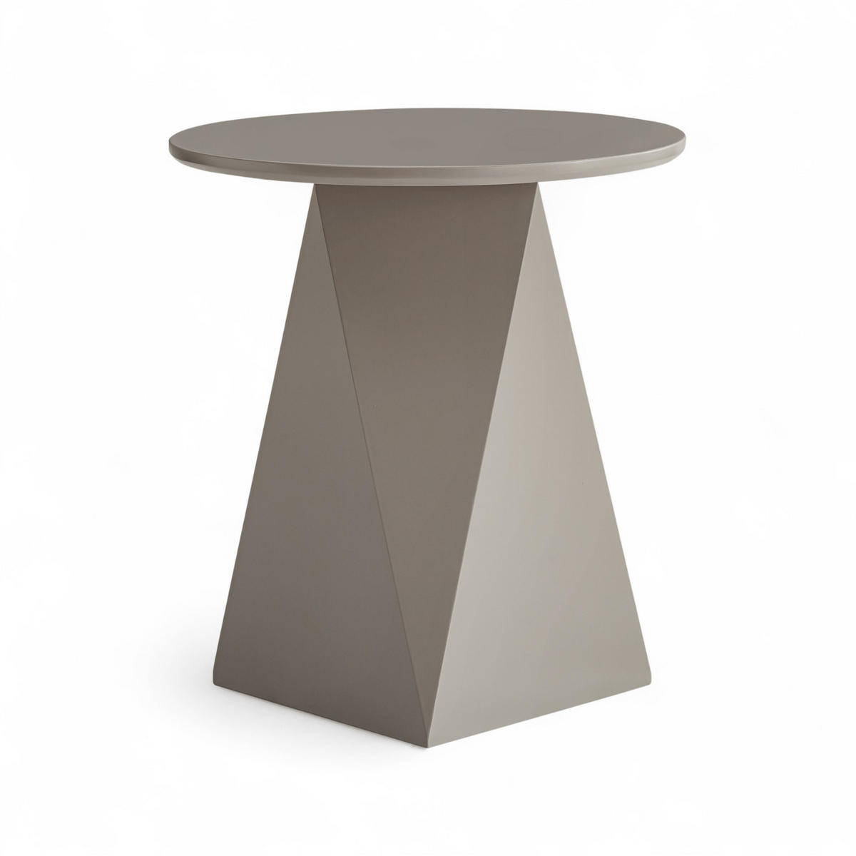 COUCHTISCH rund Beige 50/50/50 cm - Taupe/Graubraun, Holzwerkstoff (50/50/50cm) - Furnhouse