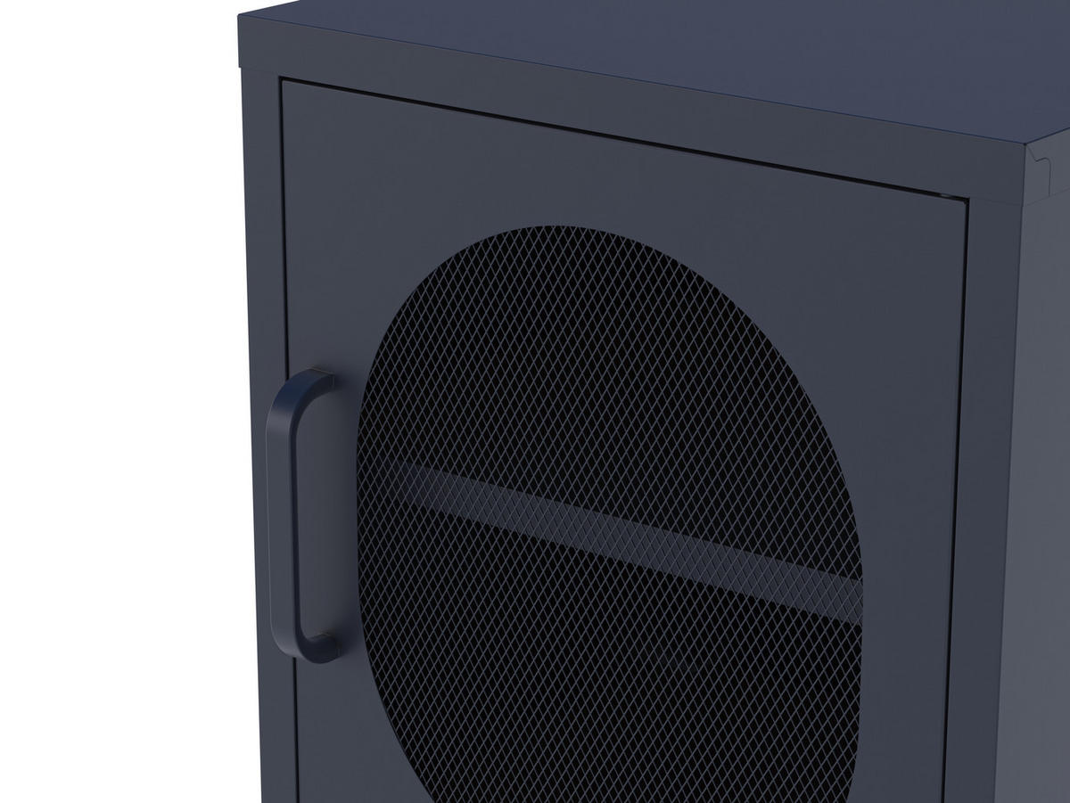 NACHTTISCH Diora Blau 40/35/60 cm - Blau, Metall (35/60/40cm) - Drawer