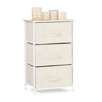 SCHUBLADENBOX - Creme, Holzwerkstoff/Textil (45/73/30cm) - Relaxdays