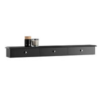 WANDREGAL Schwarz - Schwarz, Holzwerkstoff (93/10/15cm) - SoBuy