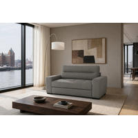2-SITZER Carlisle Flachgewebe Grün 183/97/93 cm - Graubraun, Kunststoff/Textil (183/93/97cm) - foamnova