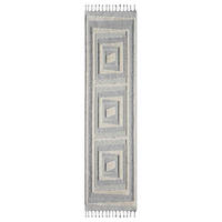 KURZFLOR-TEPPICH Valencia 940 Creme 80x300 cm - Blau/Creme, Textil (80/300cm) - carpet city
