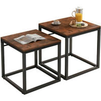 COUCHTISCH, 2-er set braun 50/50/50.5 cm - Braun, Holzwerkstoff (50/50/50.5cm)