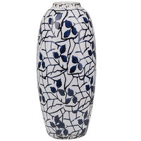 BLUMENVASE Steinzeug weiß Mutilene - Weiß, Keramik (25cm) - Beliani