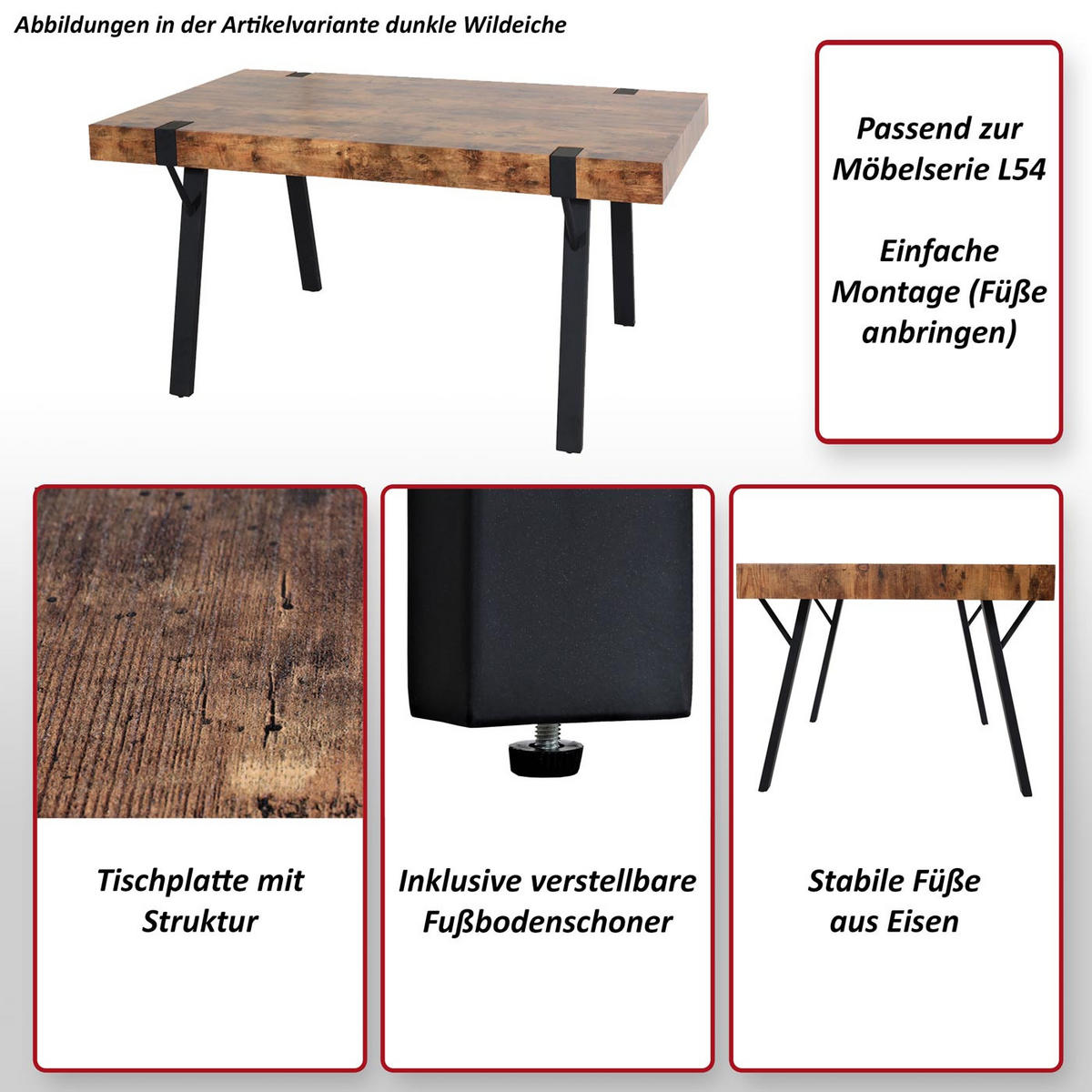 ESSTISCH Grau - Grau, Holz (90/150/75cm) - MCW