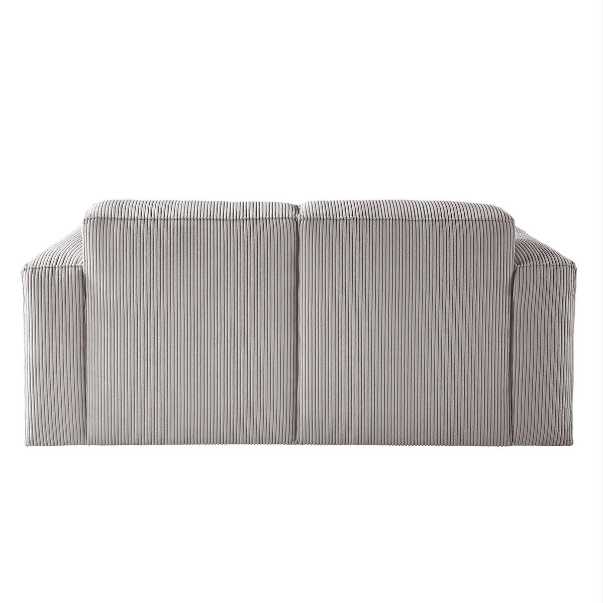 2-SITZER SOFA - Hellgrau/Schwarz, Textil (190/75/96cm) - home24