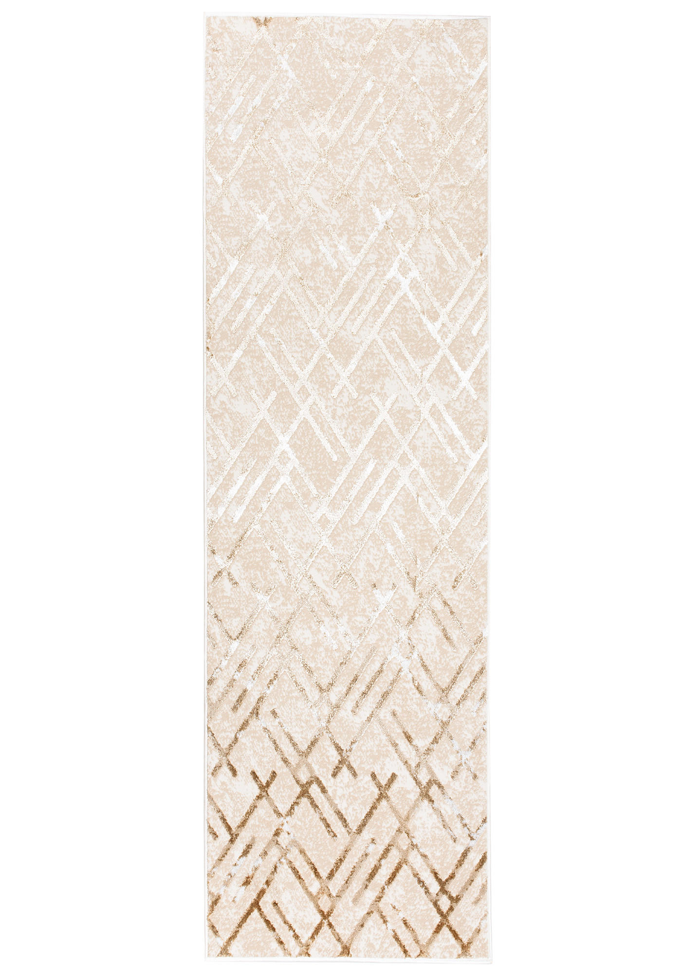 LÄUFER Crystal Beige Marmor Optik 100/600 cm - Beige, Textil (100/600cm) - Tapiso