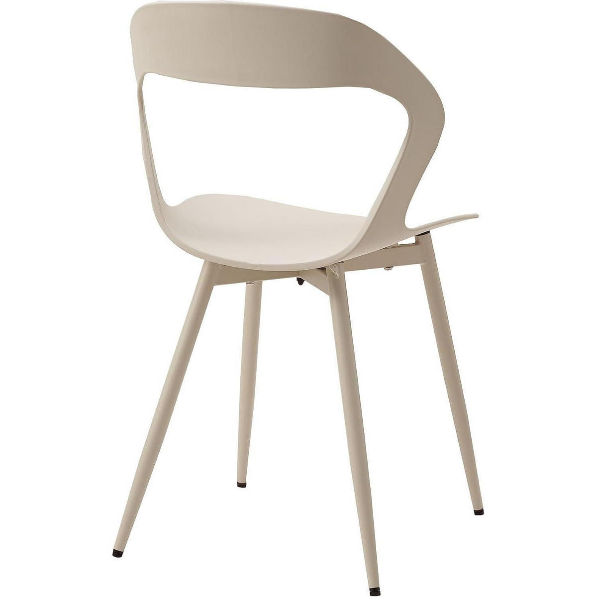 ESSZIMMERSTUHL 4er-Set Beige mit Metallbeinen skandinavischer Stil - Beige, Kunststoff (43/83/43.5cm)