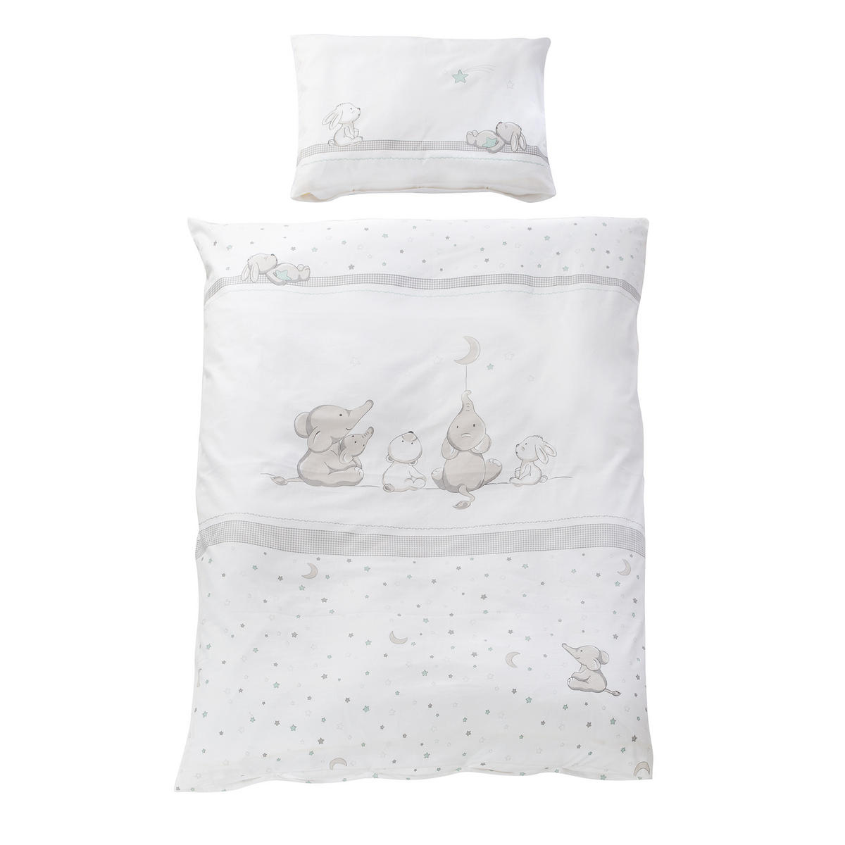 BABYBETTWÄSCHE Sternenzauber 100 x 135 cm - Grau, Textil (100/135cm) - Roba