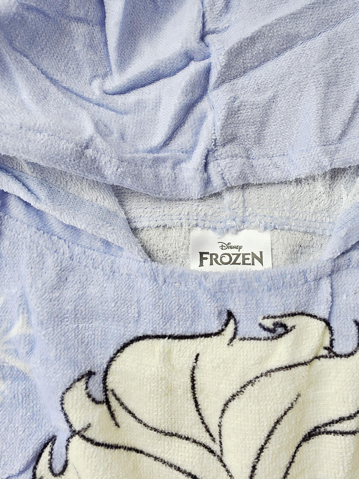 BADEPONCHO Disney Die Eiskönigin Elsa & Olaf Frozen Blau 50 x 100 cm - Blau, Textil (Einheitsgrößenull) - Disney