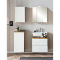 BADMÖBEL-SET 4-TLG. Vasto-03 - Weiß, Holzwerkstoff (115/200/35cm) - Lomado