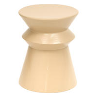 KAFFEETISCH aus Metall Maya Totem Golden 35,5/35,5/45 cm - Beige, Metall (35.5/35.5/45cm) - Atmosphera Createur d´interieur