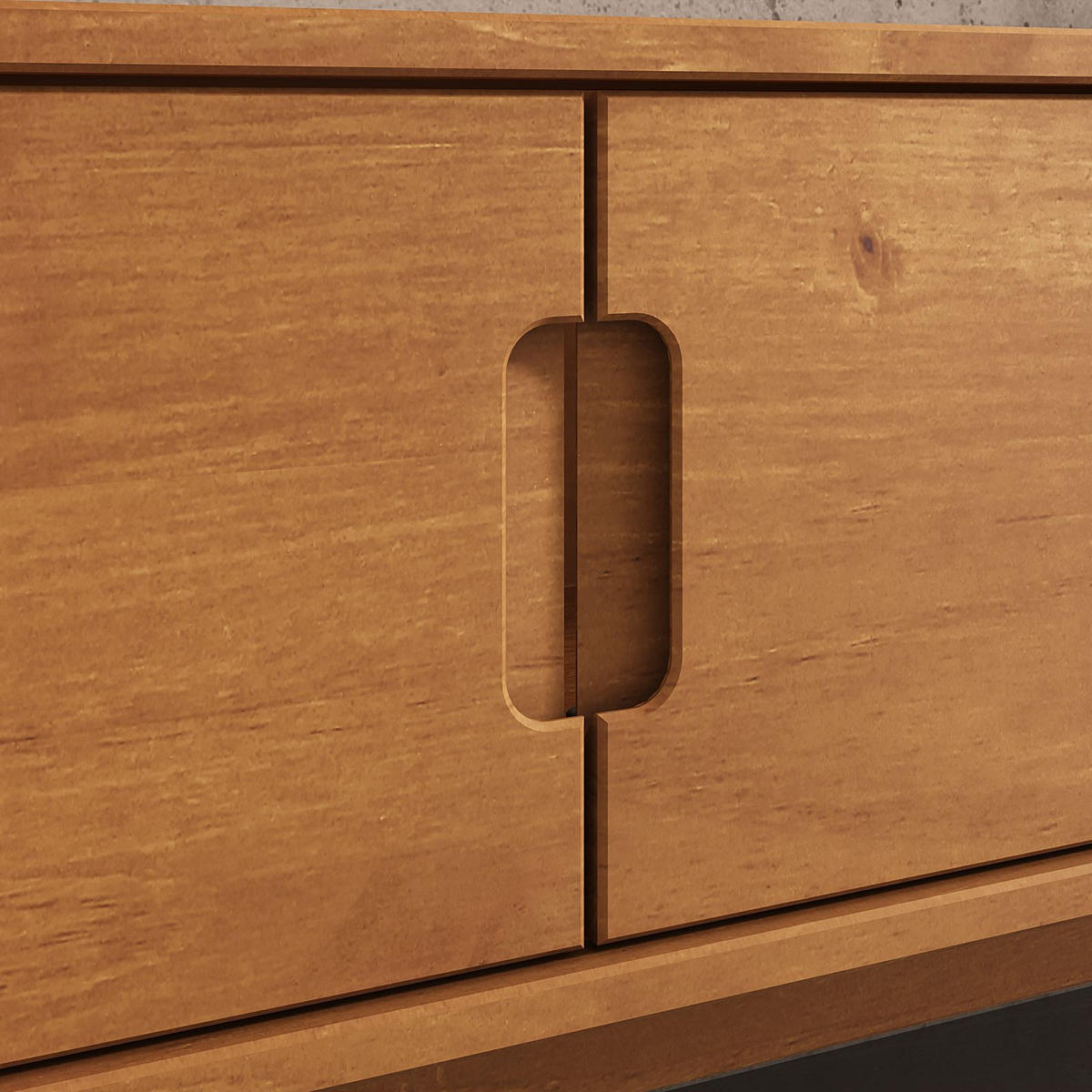 LOWBOARD TIVOLI - Eichefarben, Holz (180/52/41cm) - IDIMEX