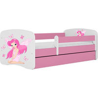 KINDERBETT Emily mit Schublade und Matratze, Rosa 80x160 cm - Rosa, Holzwerkstoff (160/80cm) - WFL GROUP
