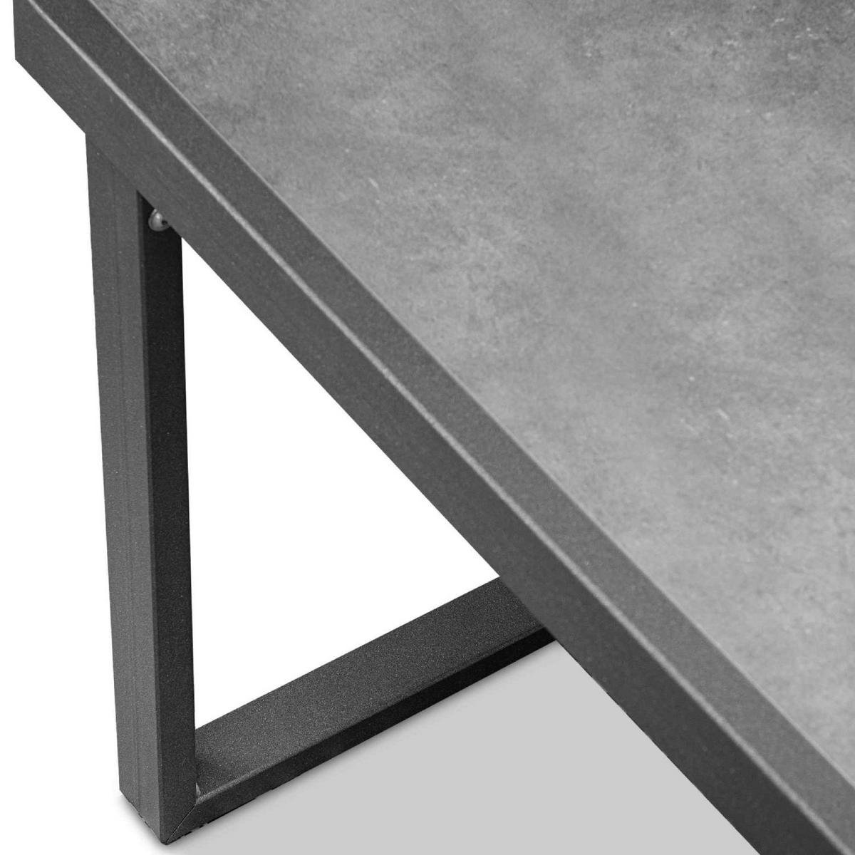 GARTENTISCH FRENA ,Anthrazit - Anthrazit, Keramik/Metall (65/118/45cm) - KONSIMO®