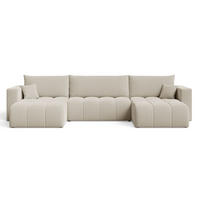 ECKSOFA U Neva Beige - Beige, Holz/Textil (370/170cm) - Graingold