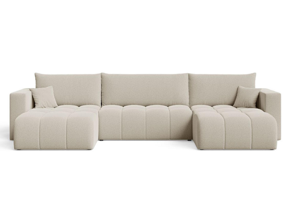 ECKSOFA U Neva Beige - Beige, Holz/Textil (370/170cm) - Graingold