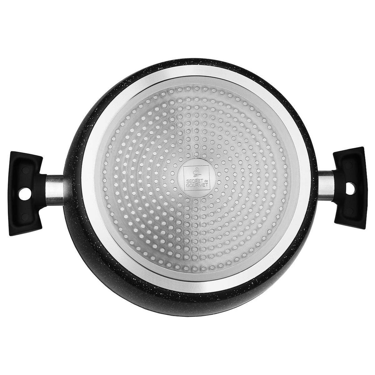 KASSEROLLE Caractere mit Deckel, Aluminium, Kunststoff, Glas, Schwarz, 28 cm - Schwarz, Metall (29/14.1/41cm) - 5five Simply Smart