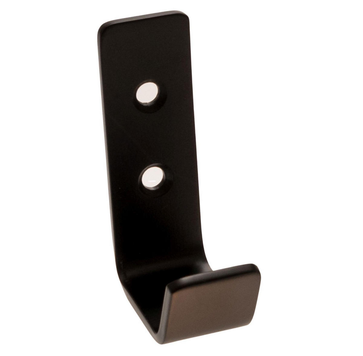 GARDEROBENHAKEN Edelstahl schwarz matt Wandmontage 2 Holzschrauben - Schwarz, Metall (2/5.8/5.8cm) - Livingpoint24