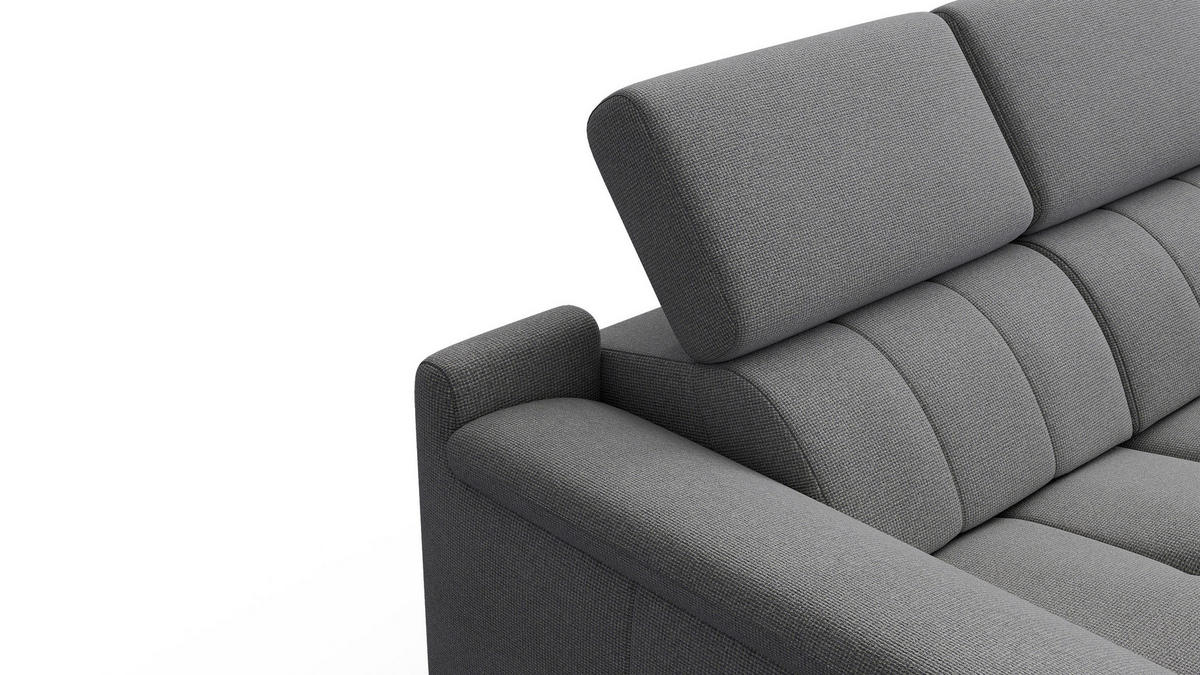 RELAXSOFA FIERO 2-Sitzer mit 2 Relaxfunktionen, grau - Schwarz/Grau, Holzwerkstoff/Textil (170/82/103cm) - Courtois Laville