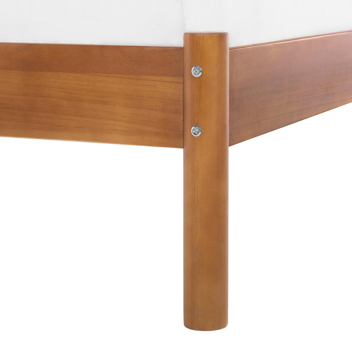 HOLZBETT 90/200cm Heller Holzfarbton Barret - Hellbraun, Holz (90/200cm) - Beliani