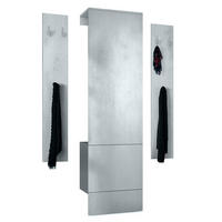 GARDEROBE Hollywood Beton Oxid Optik - Hellgrau, Holzwerkstoff (123/193/35cm) - Vladon
