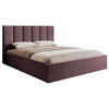 POLSTERBETT Masego Violett, Velours, 180x200 cm - Lila, Textil (180/200cm) - Selsey