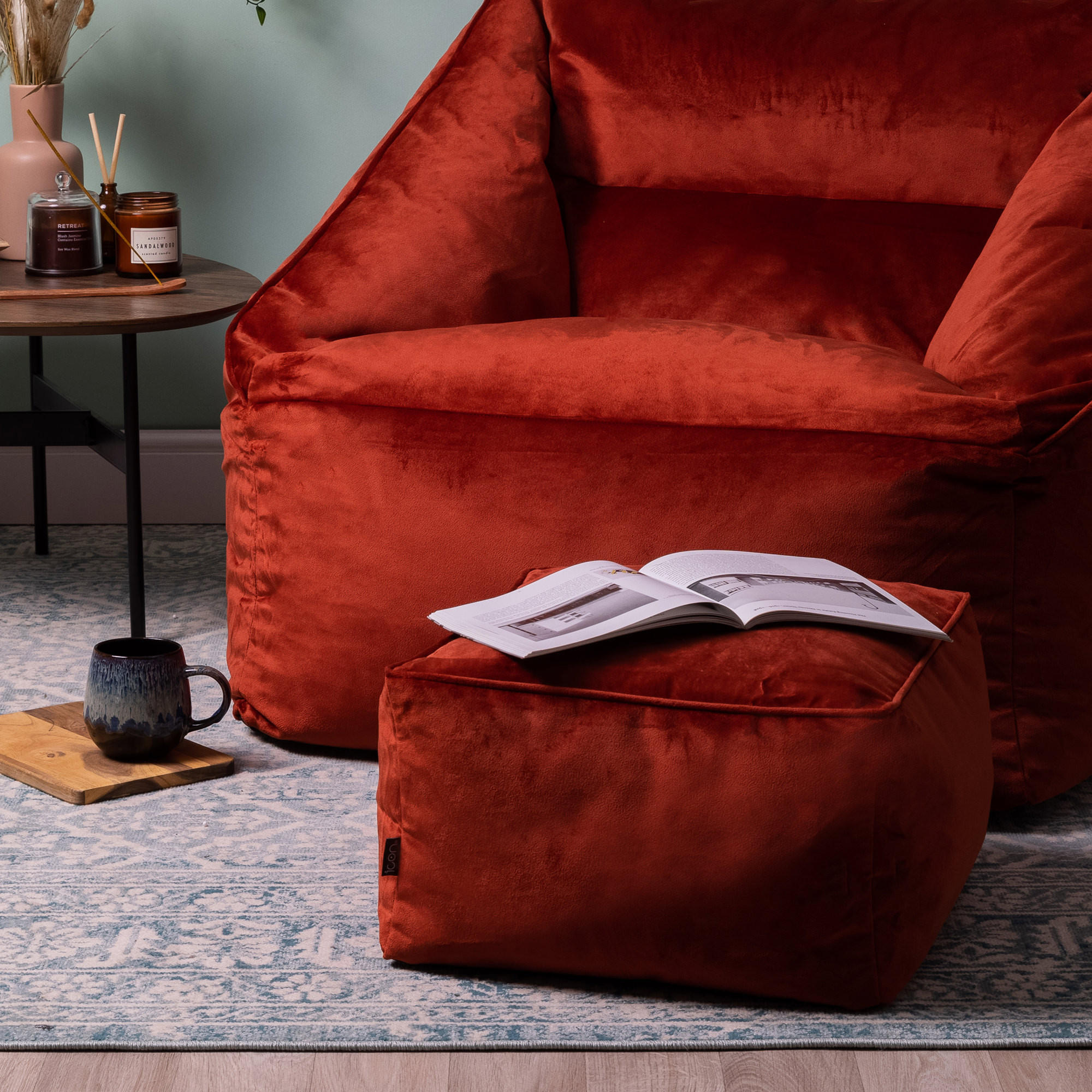 SITZPOUF Amara - Orange, Kunststoff (42/24/42cm) - icon