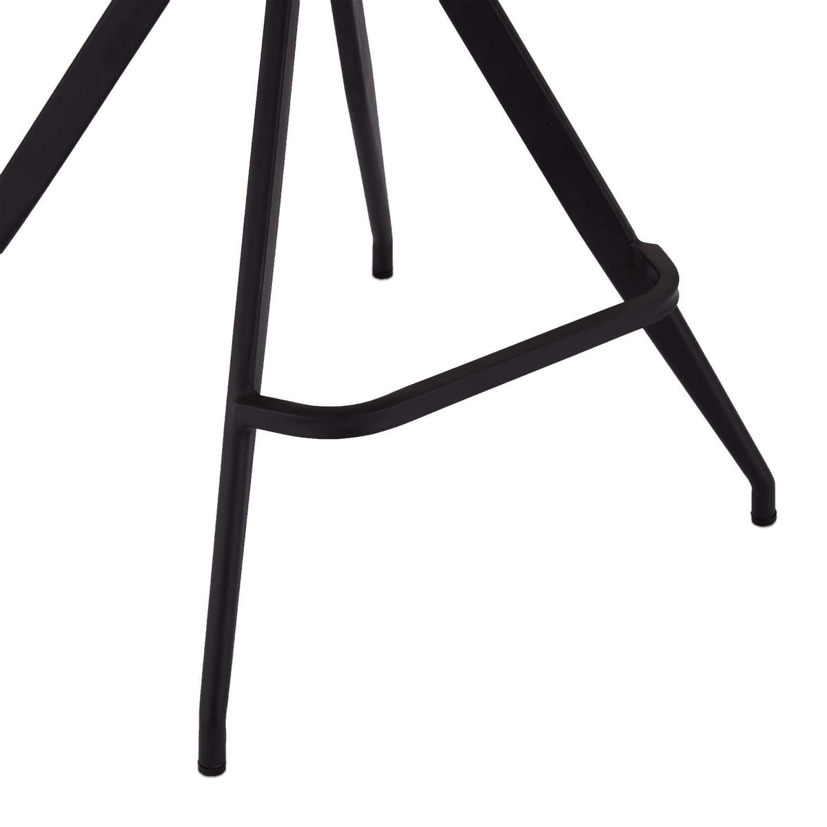 BARHOCKER-SET 2 Stück in Kunstleder - Schwarz/Braun, Textil/Metall (48/98/57cm) - Furnhouse