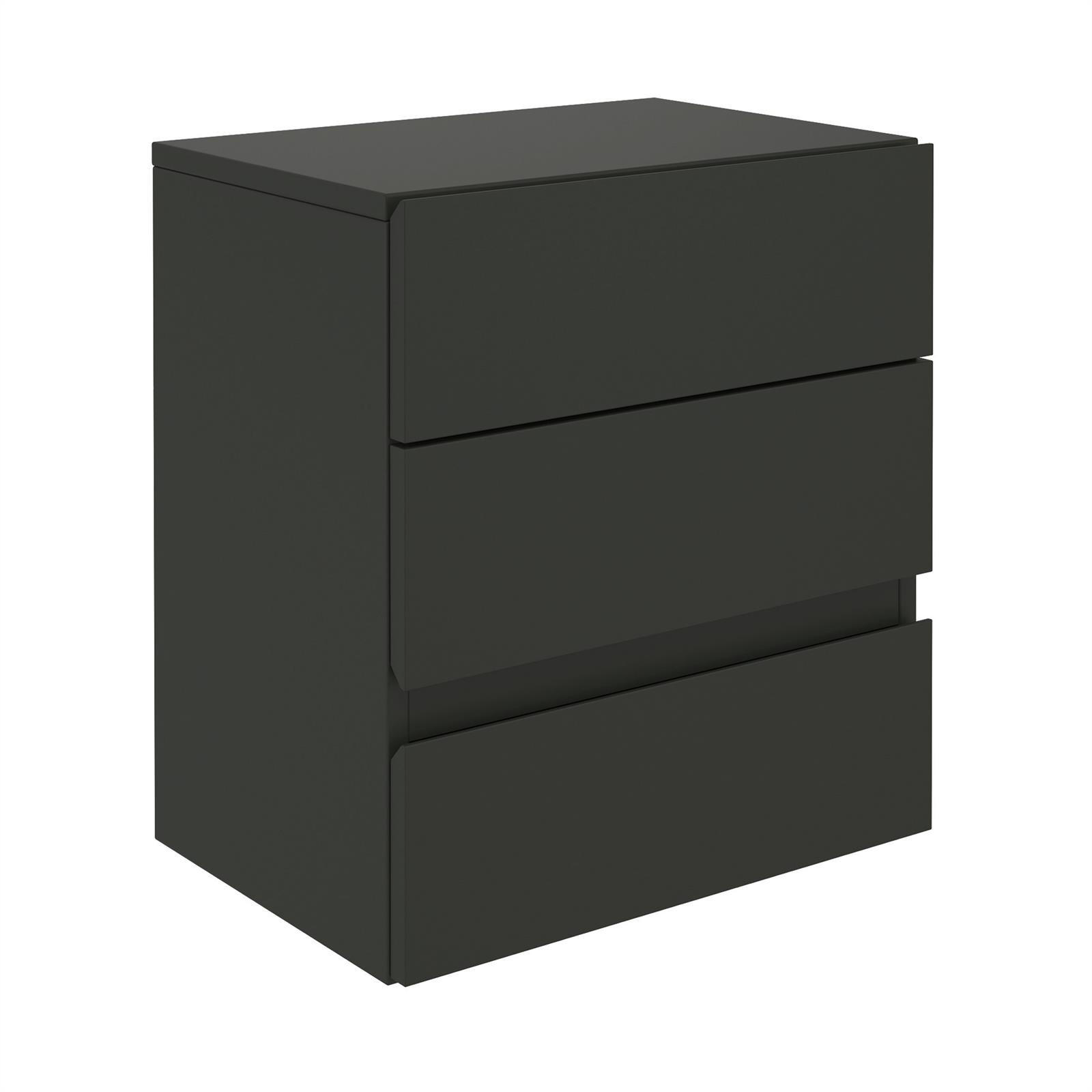 NACHTKOMMODE ANNO - Schwarz, Holzwerkstoff (42/47/30cm) - CARO-Möbel