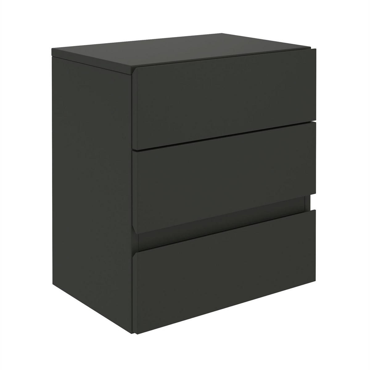 NACHTKOMMODE ANNO - Schwarz, Holzwerkstoff (42/47/30cm) - CARO-Möbel