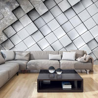 VLIESTAPETE Grau 400/280 cm - Schwarz/Grau, Textil (400/1cm) - KUNSTLOFT