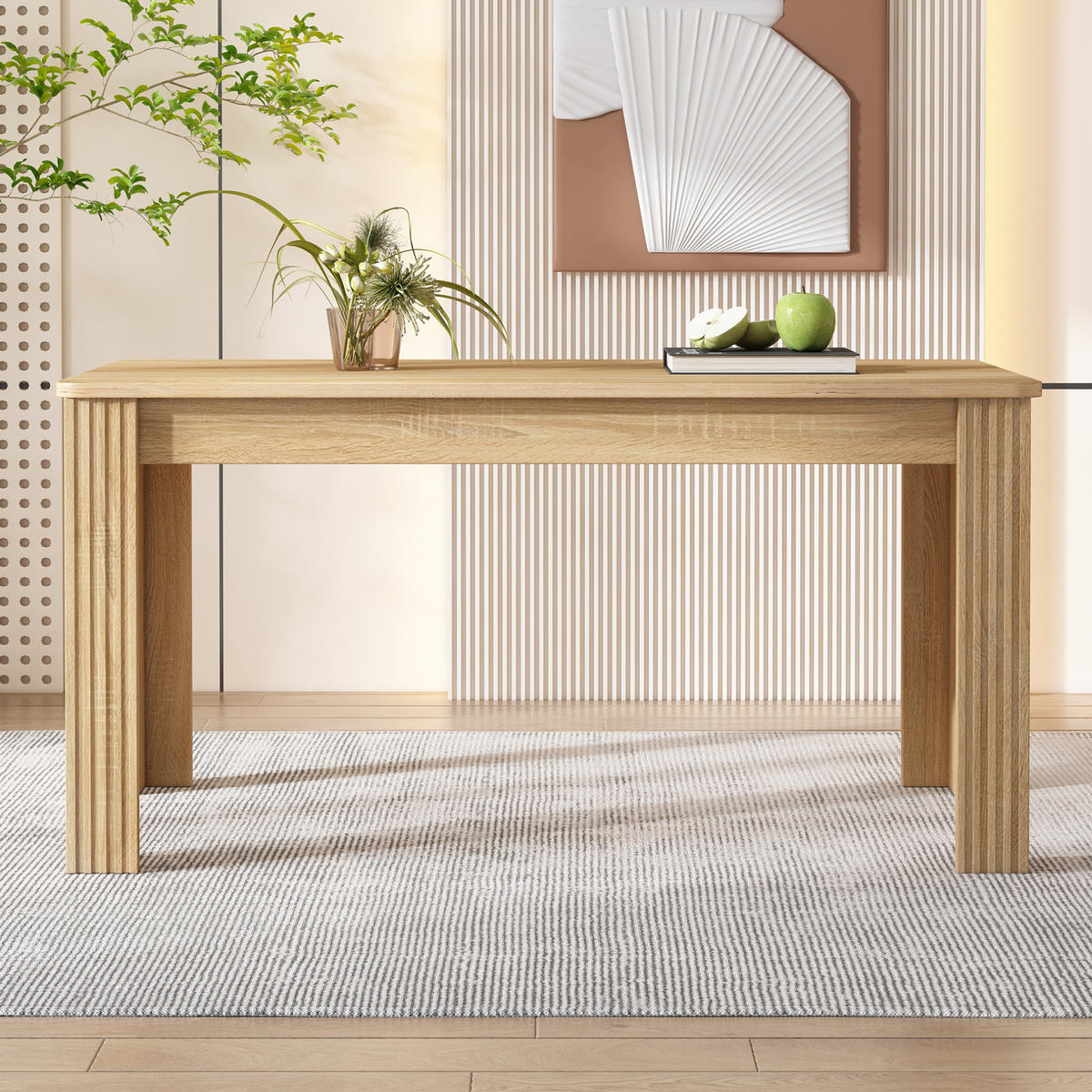 ESSTISCH 75x65x116 cm in Eichefarben aus Spanplatte mit stabiler 4-Bein-Konstruktion - Eichefarben, Holzwerkstoff (65/116/75cm) - Modfu