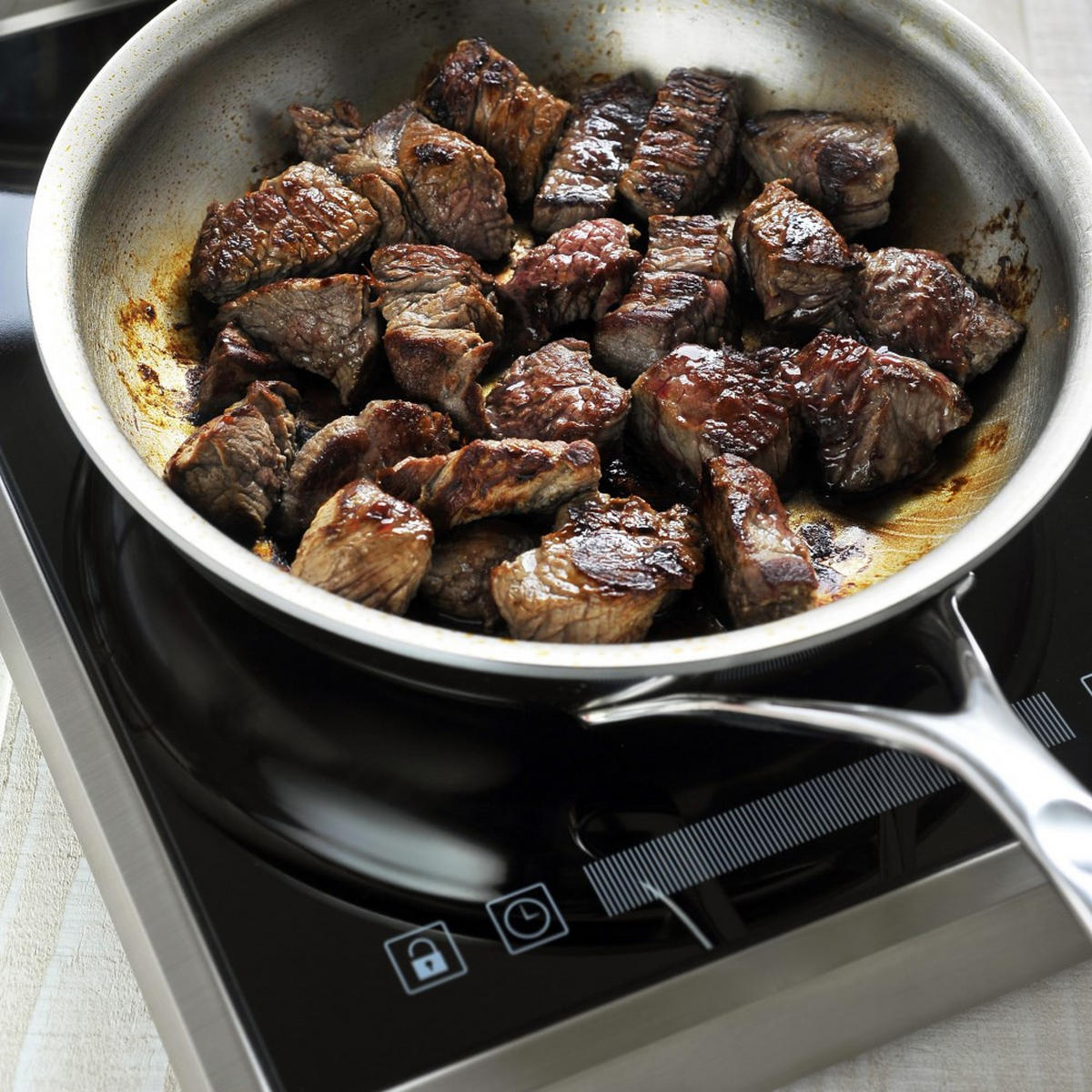 BRATPFANNE Proline 7 ø 24 cm - Silberfarben, Metall (24cm) - Demeyere