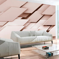 VLIESTAPETE Rosa 400/280 cm - Pink/Beige, Textil (400/1cm) - KUNSTLOFT