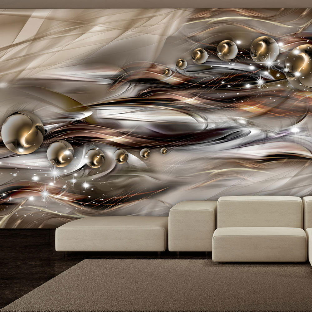 VLIESTAPETE Braun 250/175 cm - Goldfarben/Braun, Textil (250/1cm) - KUNSTLOFT